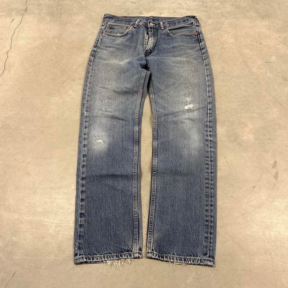 Vintage Levi's 505 Grunge Style Relaxed Dark Wash Jeans